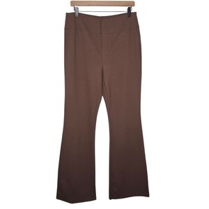 Halara Flex SculptKnit Teak Brown High Waist Back Pocket Flare Work Pants Large